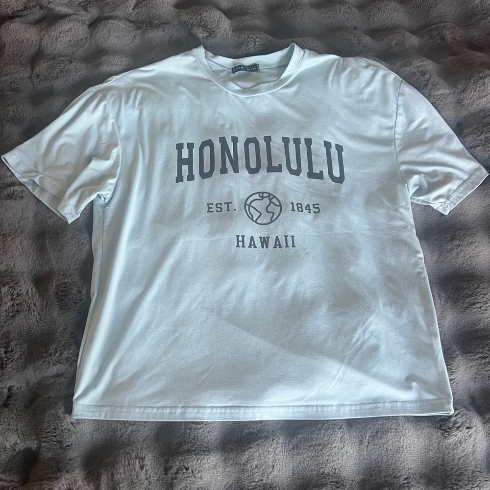 White Honolulu Graphic T-Shirt